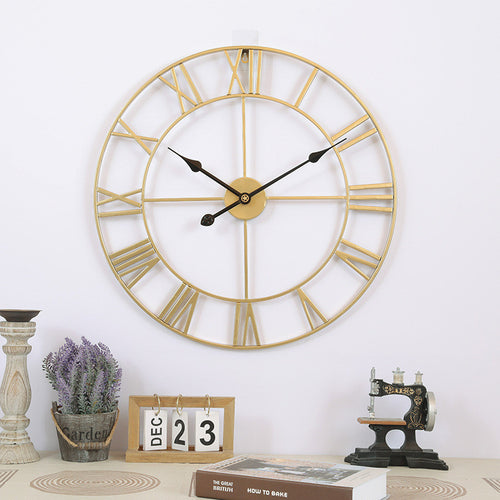 European Style Metal Wall Clock | Silent Round Clock
