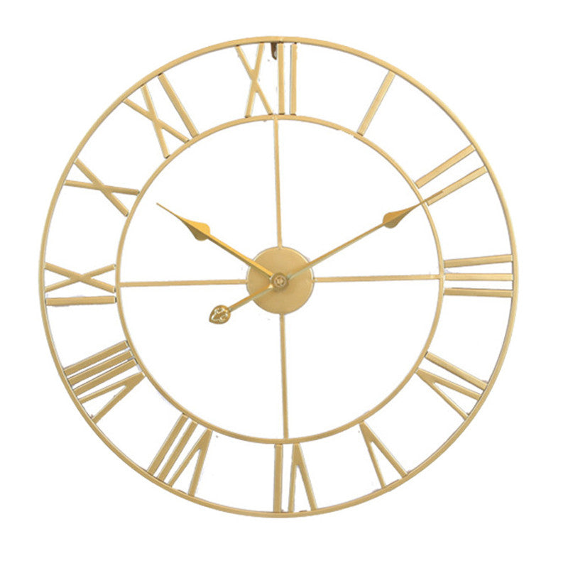 European Style Metal Wall Clock | Silent Round Clock