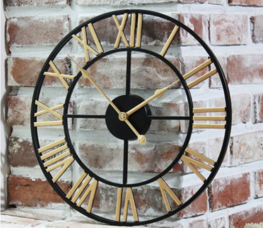European Style Metal Wall Clock | Silent Round Clock