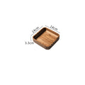 Japanese Style Hand-Painted Wooden Dish (Deep Square)