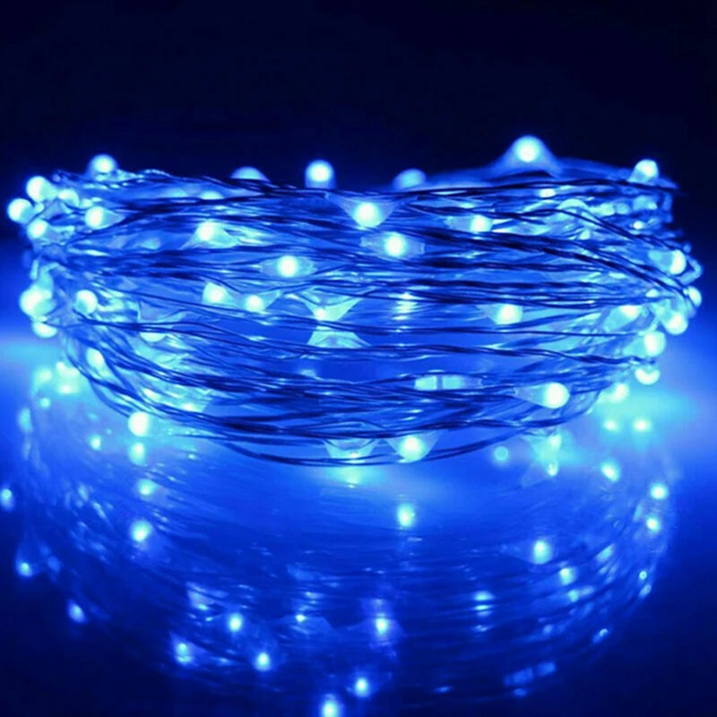 Twinkling Fairy Copper Wire Lights: 1-10M Battery Glow for Magical Bedrooms, Gardens & Parties!