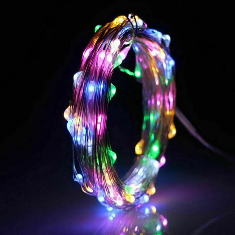 Twinkling Fairy Copper Wire Lights: 1-10M Battery Glow for Magical Bedrooms, Gardens & Parties!