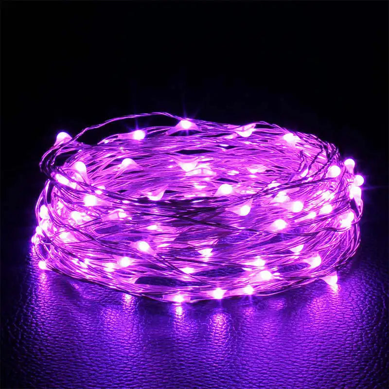 Twinkling Fairy Copper Wire Lights: 1-10M Battery Glow for Magical Bedrooms, Gardens & Parties!