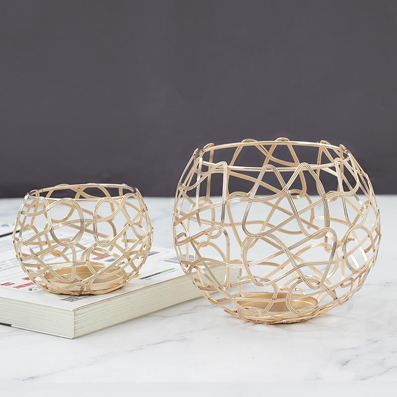 Geometric Iron Candlestick Wall Hanging | Handmade Décor