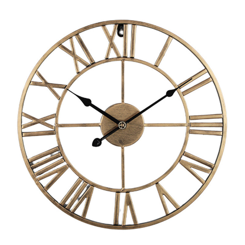 European Style Metal Wall Clock | Silent Round Clock