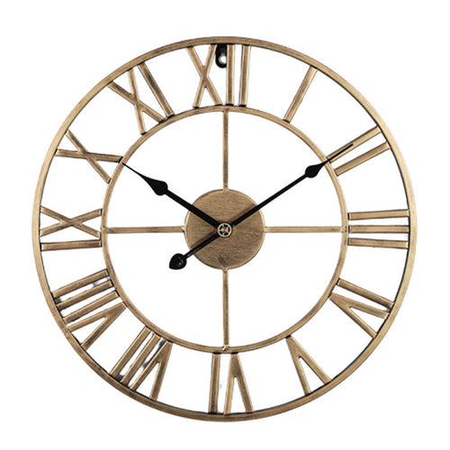 European Style Metal Wall Clock | Silent Round Clock