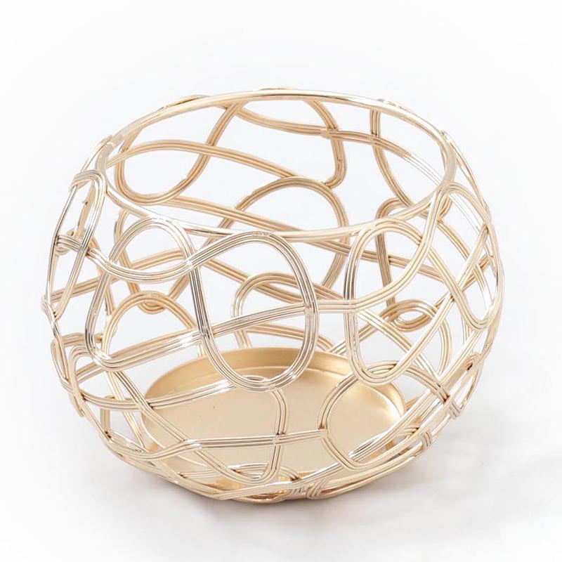 Geometric Iron Candlestick Wall Hanging | Handmade Décor